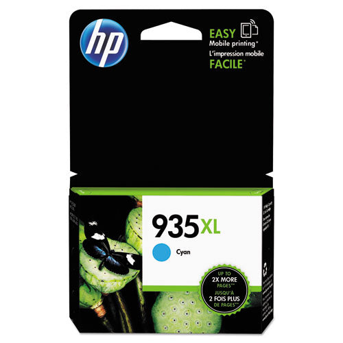 HP 935XL, (C2P24AN) High-Yield Cyan Original Ink Cartridge-(HEWC2P24AN)