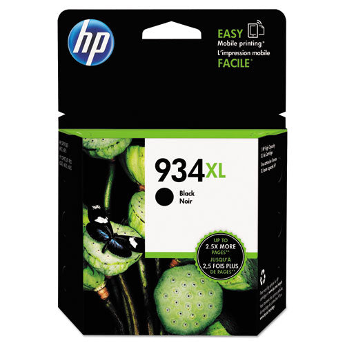 HP 934XL, (C2P23AN) High-Yield Black Original Ink Cartridge-(HEWC2P23AN)