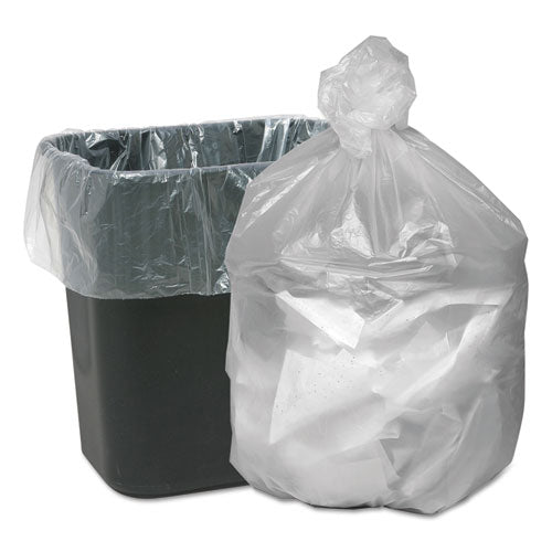 Waste Can Liners, 16 gal, 6 microns, 24" x 31", Natural, 50 Bags/Roll, 20 Rolls/Carton-(WBIGNT2433)