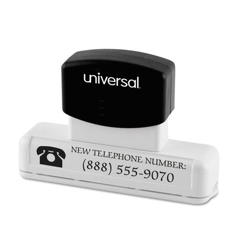 Recycled Custom Micropore Stamp, Preinked, 3.5 x 0.75-(UNV10028GN)