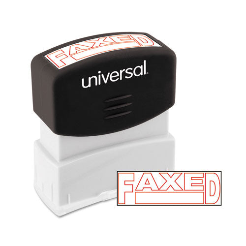 Message Stamp, FAXED, Pre-Inked One-Color, Red-(UNV10054)