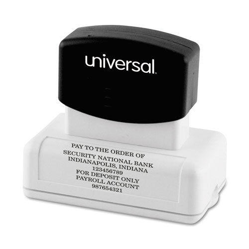 Recycled Custom Micropore Stamp, Preinked, 2.5 x 1.38-(UNV10032GN)