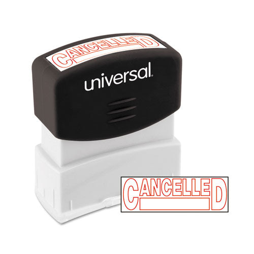 Message Stamp, CANCELLED, Pre-Inked One-Color, Red-(UNV10045)