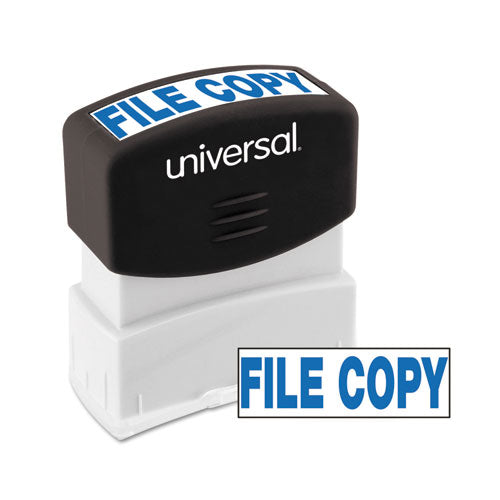 Message Stamp, FILE COPY, Pre-Inked One-Color, Blue-(UNV10104)