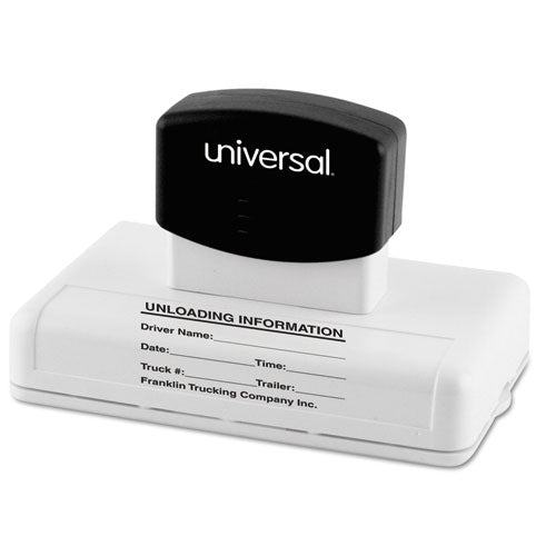 Recycled Custom Micropore Stamp, Preinked, 3.75 x 2.25-(UNV10035GN)