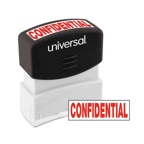 Message Stamp, CONFIDENTIAL, Pre-Inked One-Color, Red-(UNV10046)