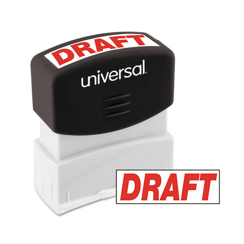 Message Stamp, DRAFT, Pre-Inked One-Color, Red-(UNV10049)