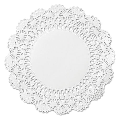 Cambridge Lace Doilies, Round, 10", White, 1,000/Carton-(HFM500238)