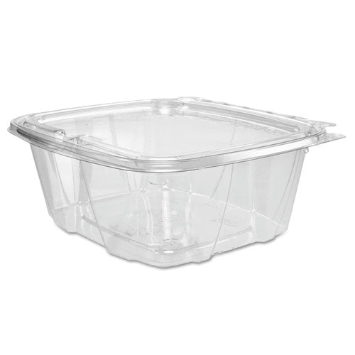 ClearPac SafeSeal Tamper-Resistant/Evident Containers, Flat Lid, 32 oz, 6.4 x 2.6 x 7.1, Clear, Plastic, 100/Bag, 2 Bags/CT-(DCCCH32DEF)