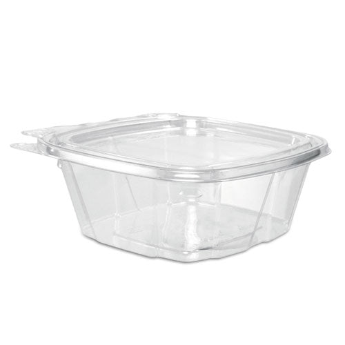 ClearPac SafeSeal Tamper-Resistant/Evident Containers, Flat Lid, 12 oz, 4.9 x 2 x 5.5, Clear, Plastic, 100/Bag, 2 Bags/Carton-(DCCCH12DEF)