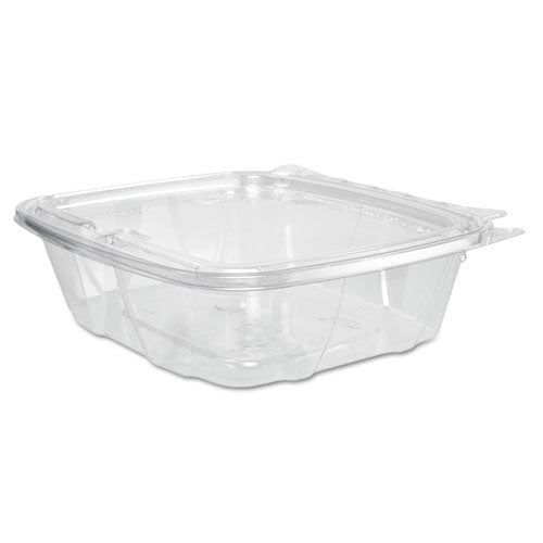 ClearPac SafeSeal Tamper-Resistant/Evident Containers, Flat Lid, 24 oz, 6.4 x 1.9 x 7.1, Clear, Plastic, 100/Bag, 2 Bags/CT-(DCCCH24DEF)