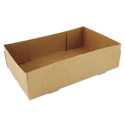 4-Corner Pop-Up Food and Drink Tray, 8.63 x 5.5 x 2.25, Brown, Paper, 500/Carton-(SCH0122)