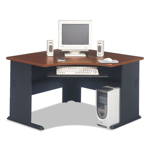 Series A Collection Corner Desk, 47.25" x 47.25" x 29.88", Hansen Cherry-(BSHWC90466A)