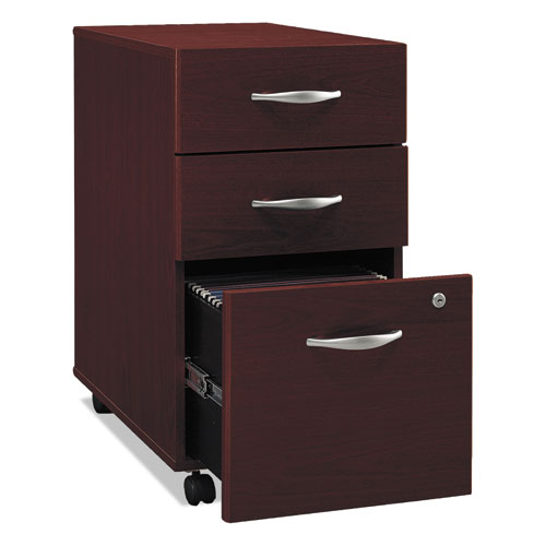 Series C Mobile Pedestal File, Left or Right, 3-Drawers: Box/Box/File, Legal/Letter/A4/A5, Mahogany, 15.75" x 20.25" x 27.88"-(BSHWC36753SU)