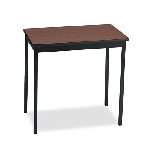 Utility Table, Rectangular, 30w x 18d x 30h, Walnut/Black-(BRKUT183030WA)