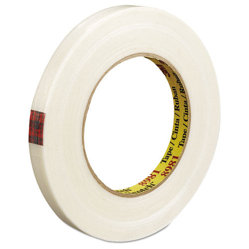 Filament Tape 898, 3" Core, 24 mm x 55 m, Clear-(MMM89811)