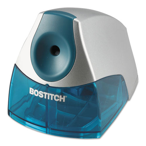 Personal Electric Pencil Sharpener, AC-Powered, 4.25 x 8.4 x 4, Blue-(BOSEPS4BLUE)