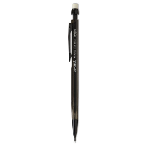 Mechanical Pencil, 0.7 mm, HB (#2.5), Black Lead, Smoke Barrel, Dozen-(UNV22010)