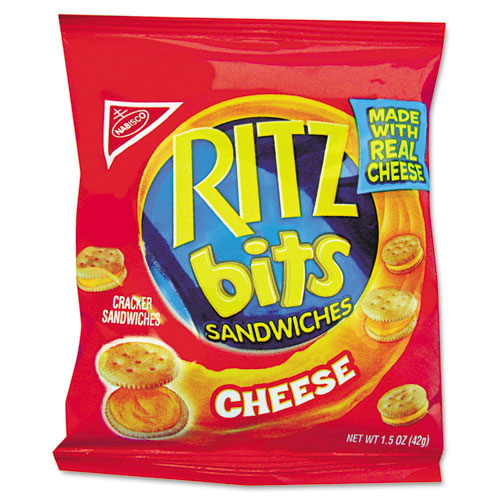 Ritz Bits, Cheese, 1.5 oz Packs, 60/Carton-(RTZ06834)