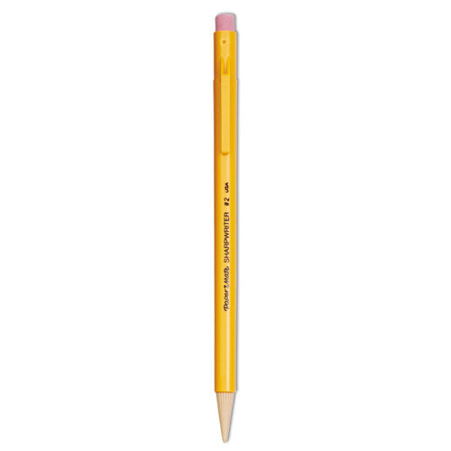 Sharpwriter Mechanical Pencil, 0.7 mm, HB (#2.5), Black Lead, Classic Yellow Barrel, Dozen-(PAP3030131C)