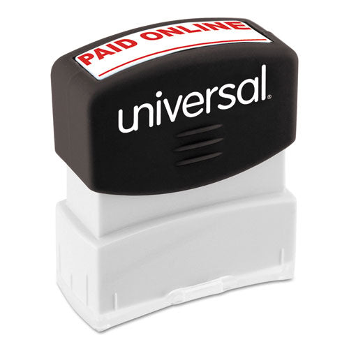 Message Stamp, PAID ONLINE, Pre-Inked One-Color, Red-(UNV10156)