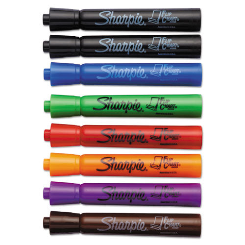 Flip Chart Marker, Broad Bullet Tip, Assorted Colors, 8/Set-(SAN22480PP)