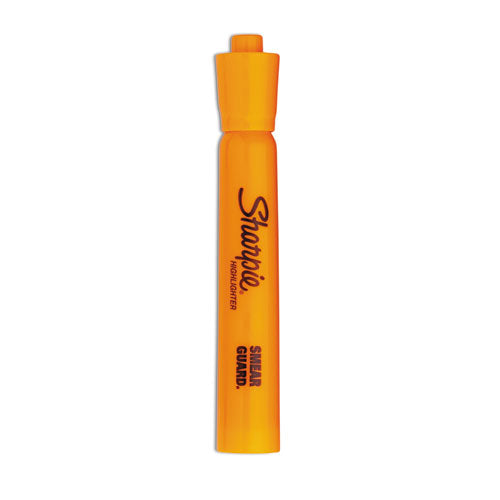 Tank Style Highlighters, Orange Ink, Chisel Tip, Orange Barrel, Dozen-(SAN25006)