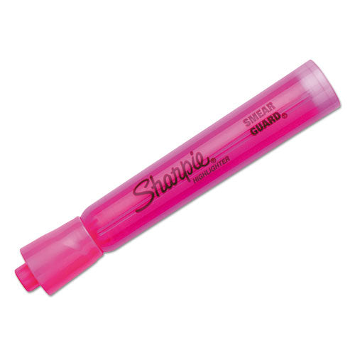 Tank Style Highlighters, Pink Ink, Chisel Tip, Pink Barrel, Dozen-(SAN25009)