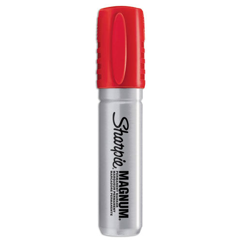 Magnum Permanent Marker, Broad Chisel Tip, Red-(SAN44002)