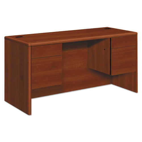 10700 Kneespace Credenza, 3/4 Height Pedestals, 60w x 24d x 29.5h, Cognac-(HON10765CO)