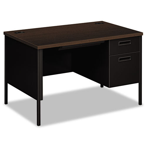 Metro Classic Series Right Pedestal Desk, 48" x 30" x 29.5", Mocha/Black-(HONP3251RMOP)