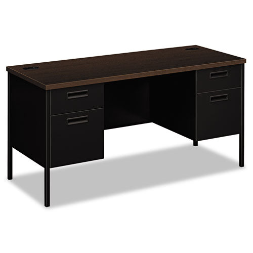 Metro Series Kneespace Credenza, 60w x 24d x 29.5h, Mocha/Black-(HONP3231MOP)