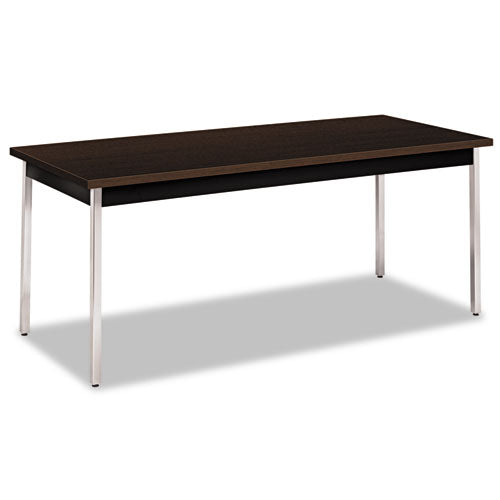 Utility Table, Rectangular, 72w x 30d x 29h, Mocha/Black-(HONUTM3072MOPCH)