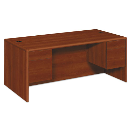 10700 Series Double Pedestal Desk with Three-Quarter Height Pedestals, 72" x 36" x 29.5", Cognac-(HON10791CO)