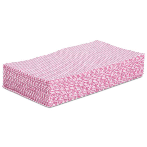 Foodservice Wipers, 12 x 21, Pink/White, 200/Carton-(BWKN8140)