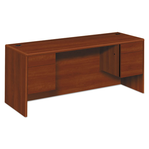 10700 Kneespace Credenza, 3/4 Height Pedestals, 72w x 24d x 29.5h, Cognac-(HON10743CO)