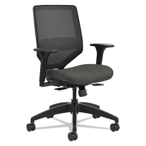 Solve Series Mesh Back Task Chair, Supports Up to 300 lb, 16" to 22" Seat Height, Ink Seat, Black Back/Base-(HONSVM1ALC10TK)