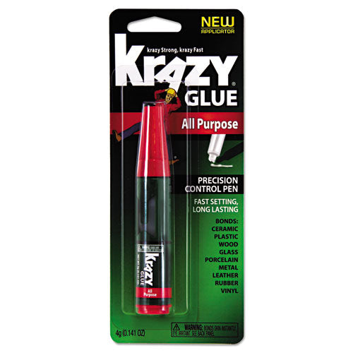 All Purpose Krazy Glue, 0.14 oz, Dries Clear-(EPIKG82948MR)