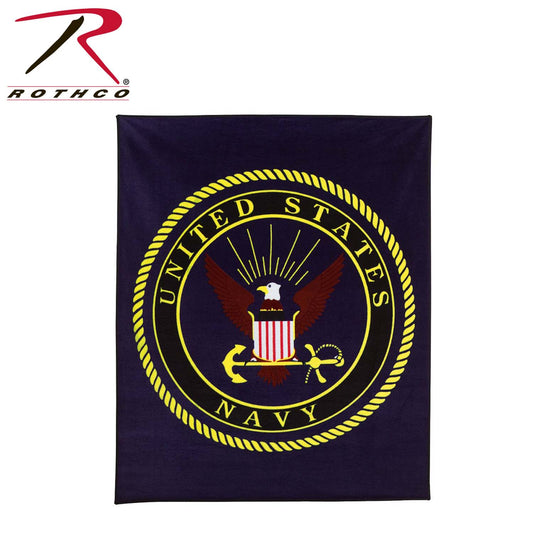 Rothco US Navy Military Insignia Fleece Blanket