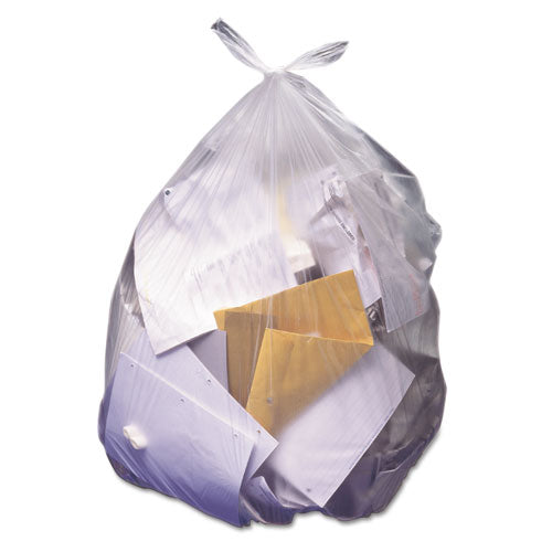 High-Density Waste Can Liners, 45 gal, 12 microns, 40" x 48", Natural, 25 Bags/Roll, 10 Rolls/Carton-(HERZ8048MNR03)