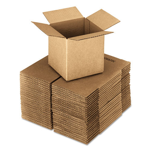 Cubed Fixed-Depth Corrugated Shipping Boxes, Regular Slotted Container (RSC), 16" x 16" x 16", Brown Kraft, 25/Bundle-(UNV161616)