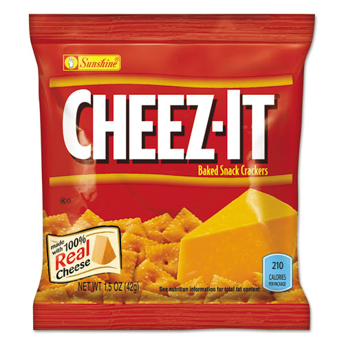 Cheez-it Crackers, 1.5 oz Bag, Reduced Fat, 60/Carton-(KEB122264)