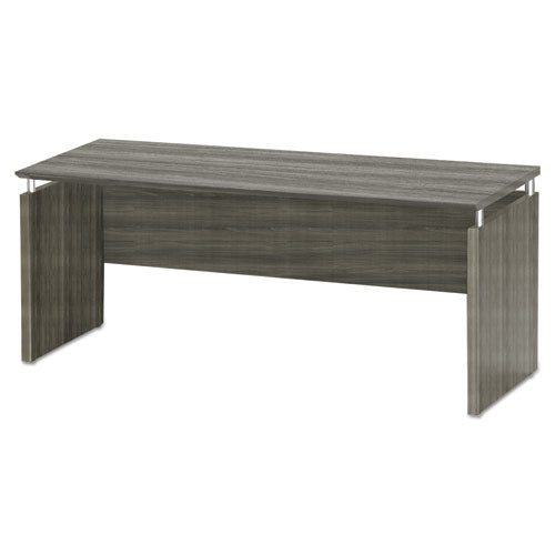 Medina Series Laminate Credenza, 72w x 20d x 29.5h, Gray Steel-(MLNMNCNZ72LGS)