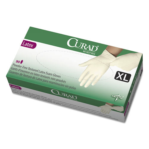 Latex Exam Gloves, Powder-Free, X-Large, 90/Box-(MIICUR8107)