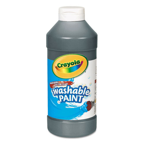 Washable Paint, Black, 16 oz Bottle-(CYO542016051)