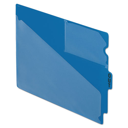 Colored Poly Out Guides with Center Tab, 1/3-Cut End Tab, Out, 8.5 x 11, Blue, 50/Box-(PFX13542)