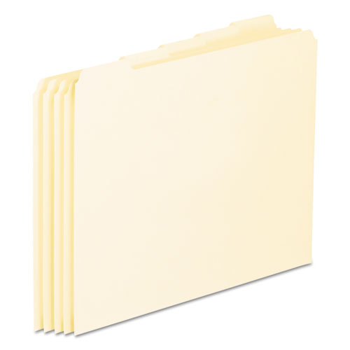 Blank Top Tab File Guides, 1/5-Cut Top Tab, Blank, 8.5 x 11, Manila, 100/Box-(PFXEN205)