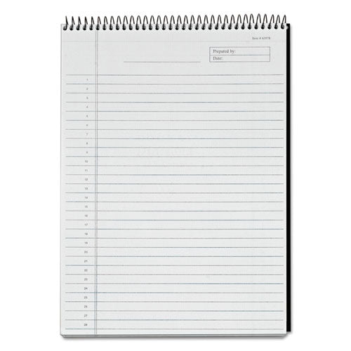 Docket Diamond Top-Wire Ruled Planning Pad, Wide/Legal Rule, Black Cover, 60 White 8.5 x 11.75 Sheets-(TOP63978)