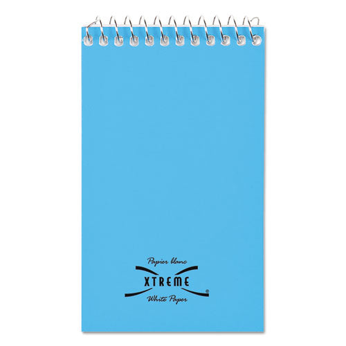 Paper Blanc Xtreme White Wirebound Memo Pads, Narrow Rule, Randomly Assorted Cover Colors, 60 White 3 x 5 Sheets-(RED31120)