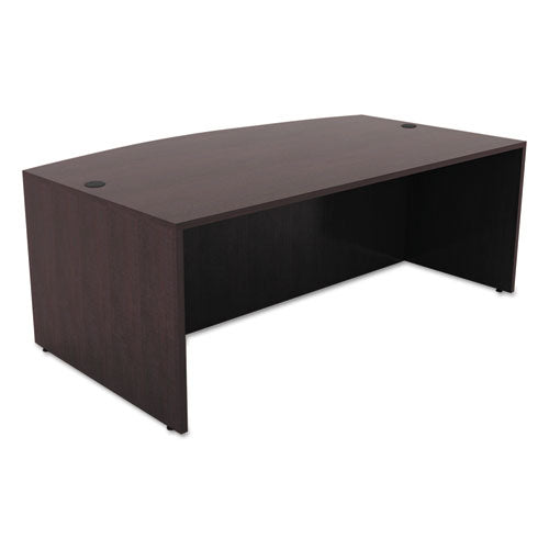 Alera Valencia Series Bow Front Desk Shell, 71" x 41.38" x 29.63", Espresso-(ALEVA227236ES)